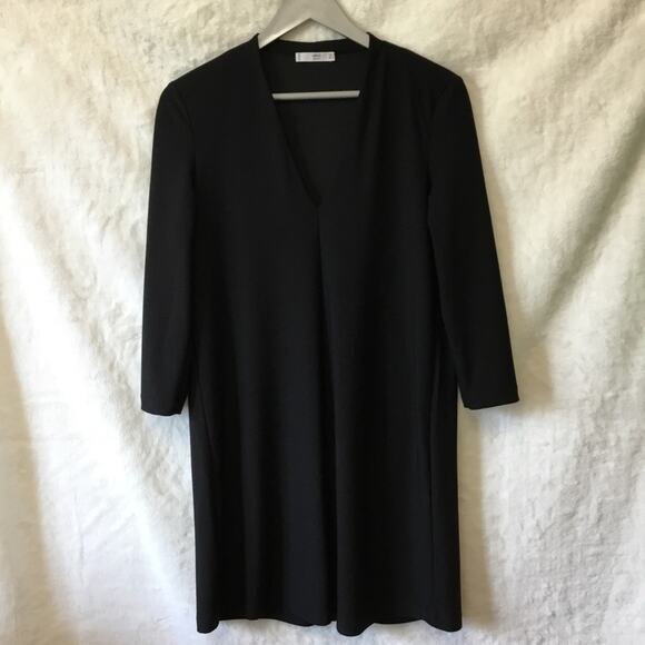 Mango Black Long Sleeve Dress - Picture 1 of 8